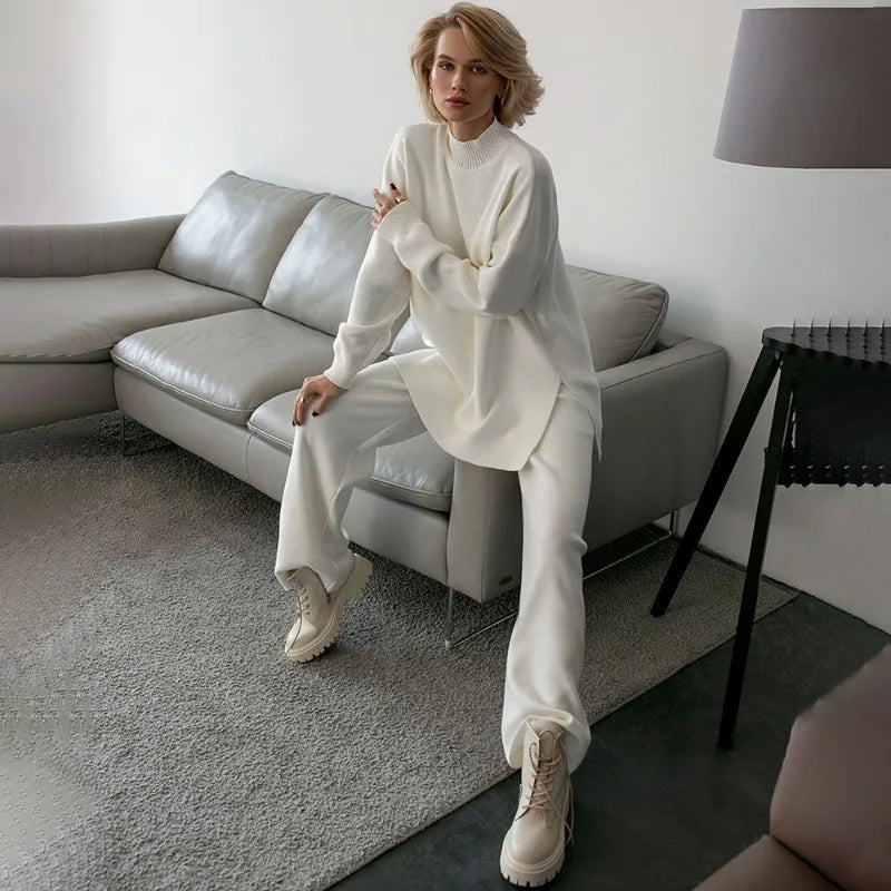 Women's Oversized Knitted Two-Piece Lounge Set