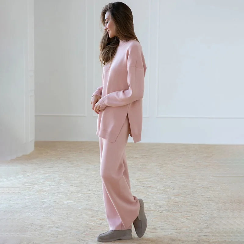 Women's Oversized Knitted Two-Piece Lounge Set