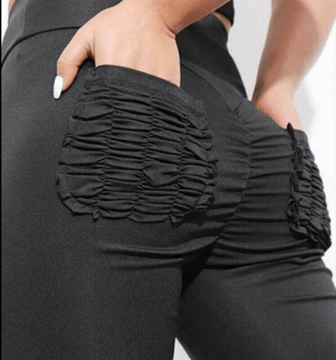 High Waist Scrunch Booty Runch Pocket Leggings