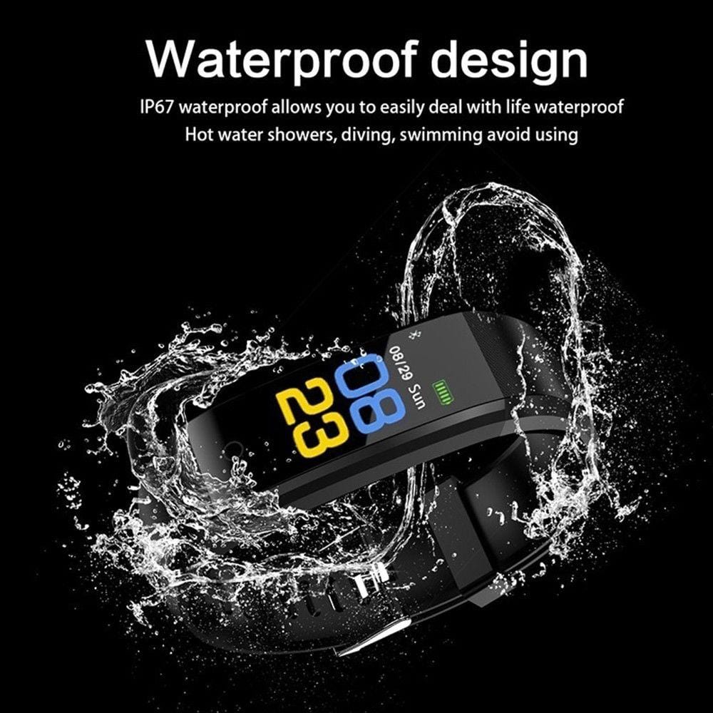 Waterproof Smart Watch - Blood Pressure Monitor, Heart Rate Monitor, Sleep Monitor