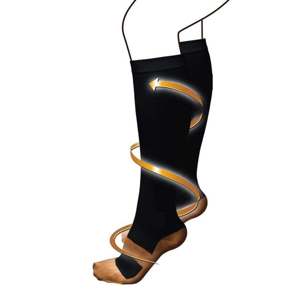 Copper Infused Compression Socks Help Blood Flow Circulation In Calf