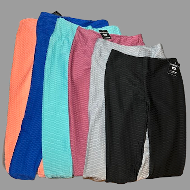 6 Pack Bundle of Anti-Cellulite High Waisted Textured Tiktok Leggings