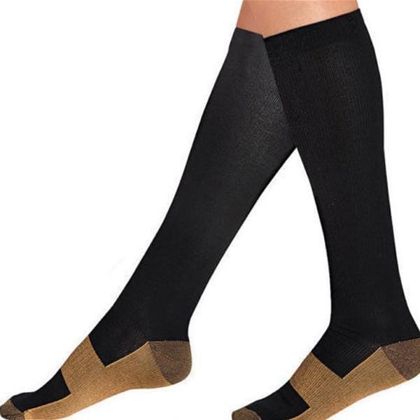 Compression Copper Socks providing just the right amount of comfortable compression for all day support