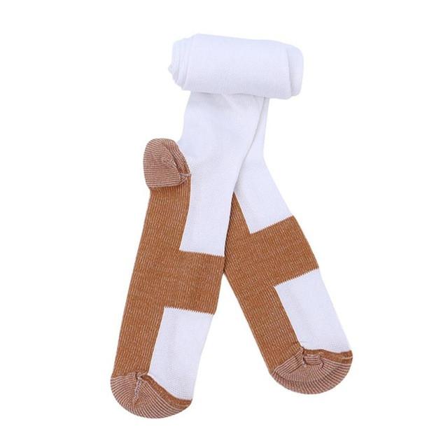 White Copper Infused Socks