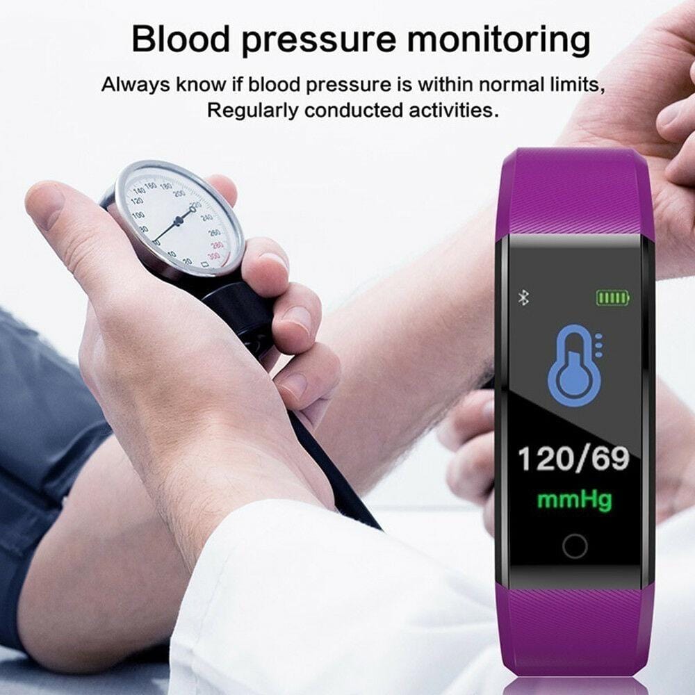 Waterproof Smart Watch - Blood Pressure Monitor, Heart Rate Monitor, Sleep Monitor